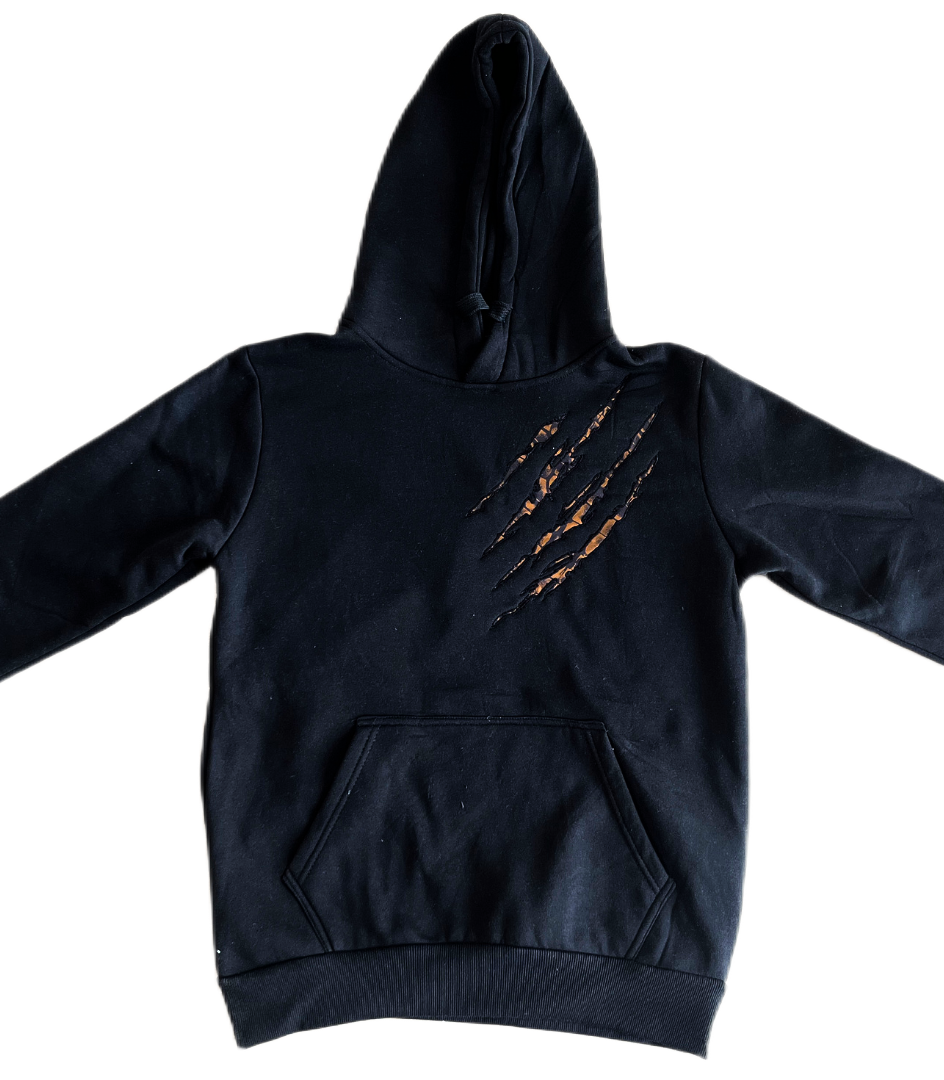 Scratch Gold Hoodie / Textile Work