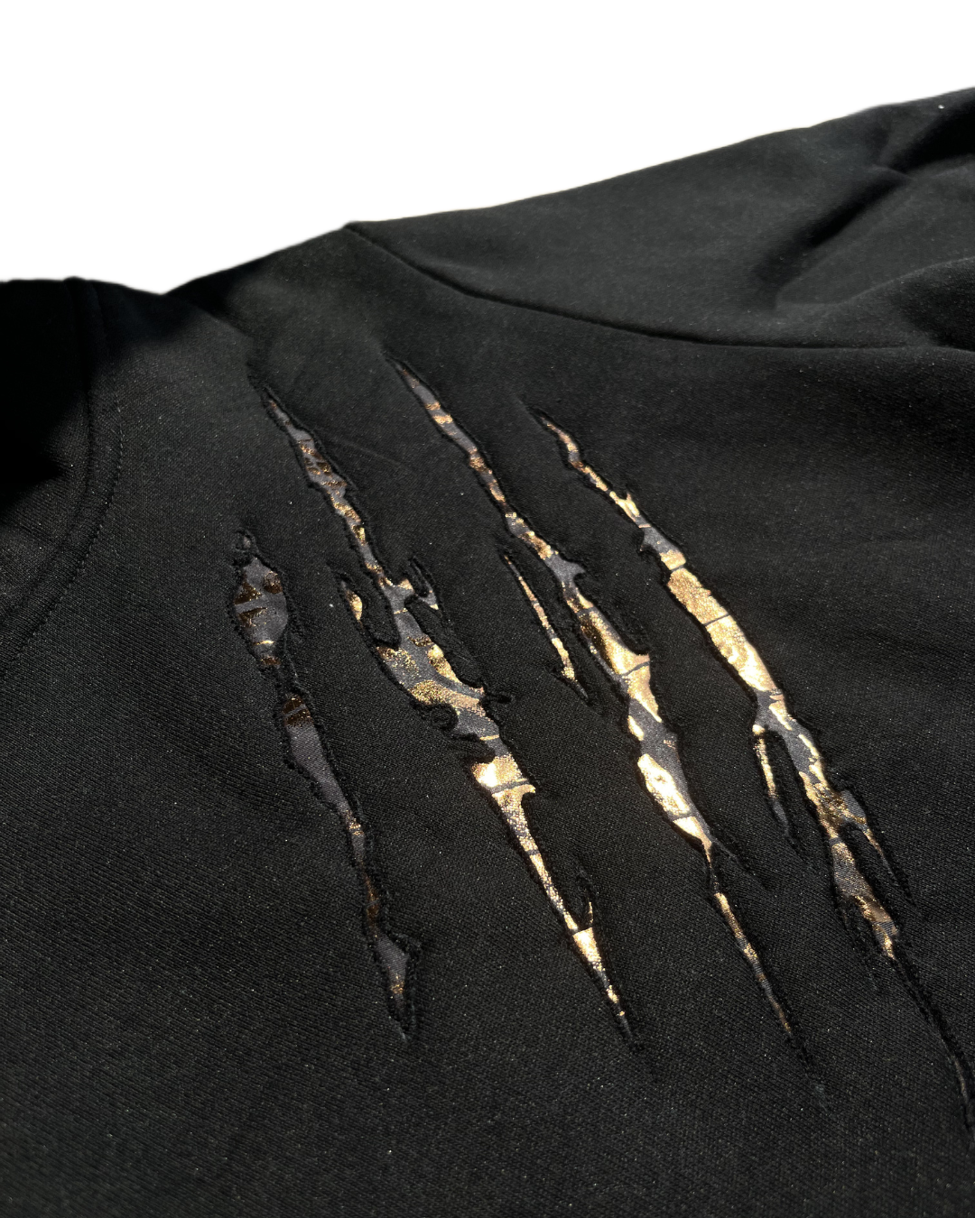 Scratch Gold Hoodie / Textile Work